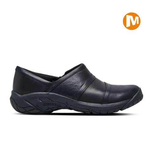 Merrell Encore Moc 4 Leather Freizeitschuhe Damen Schwarz [DE-RAXWK]